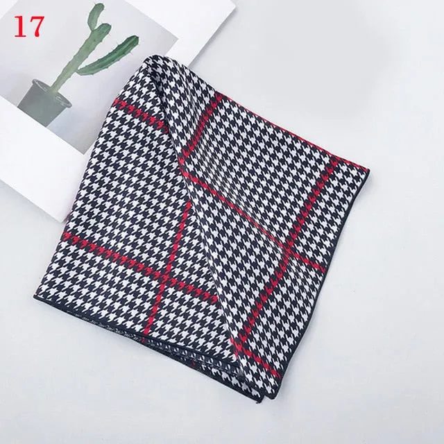 50*50cm Fashion Polka Dot Leopard Silk Scarf DIY New Styles Women Head Neck Small Square Scarf Satin Hair Ties Bands Neckerchief