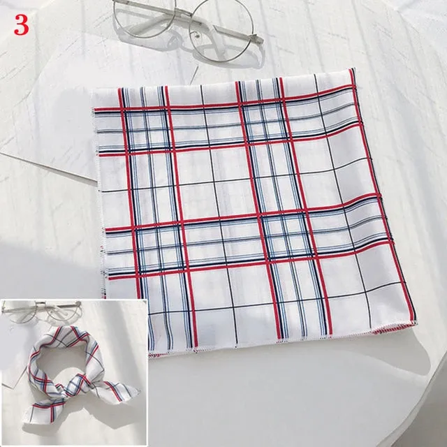 50*50cm Fashion Polka Dot Leopard Silk Scarf DIY New Styles Women Head Neck Small Square Scarf Satin Hair Ties Bands Neckerchief