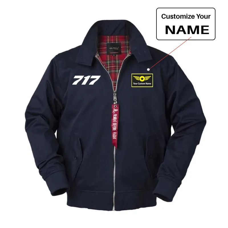 717 Flat Text Designed Vintage Style Jackets