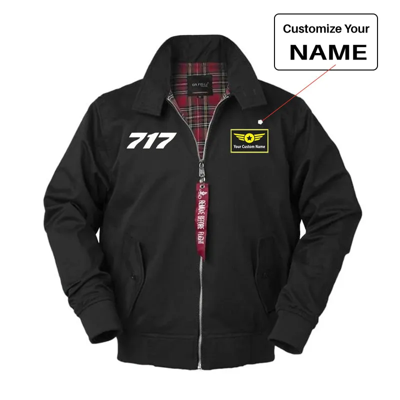 717 Flat Text Designed Vintage Style Jackets