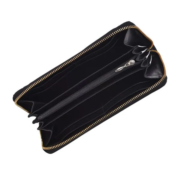 BD211PI - Cuadra black fashion python leather wallet clutch for women