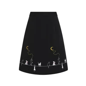 Cats On A Roof Womens Skirt