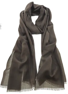 Lanvin Pure Cashmere Scarf – Luxurious Brown Wrap, Lightweight Elegance