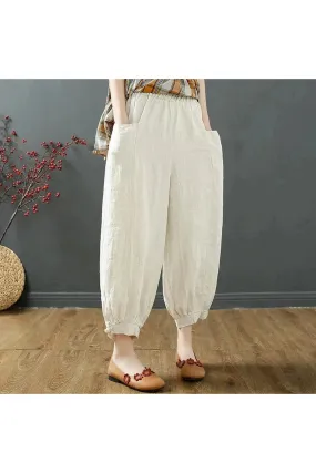 Linen Breeze Ankle Pants