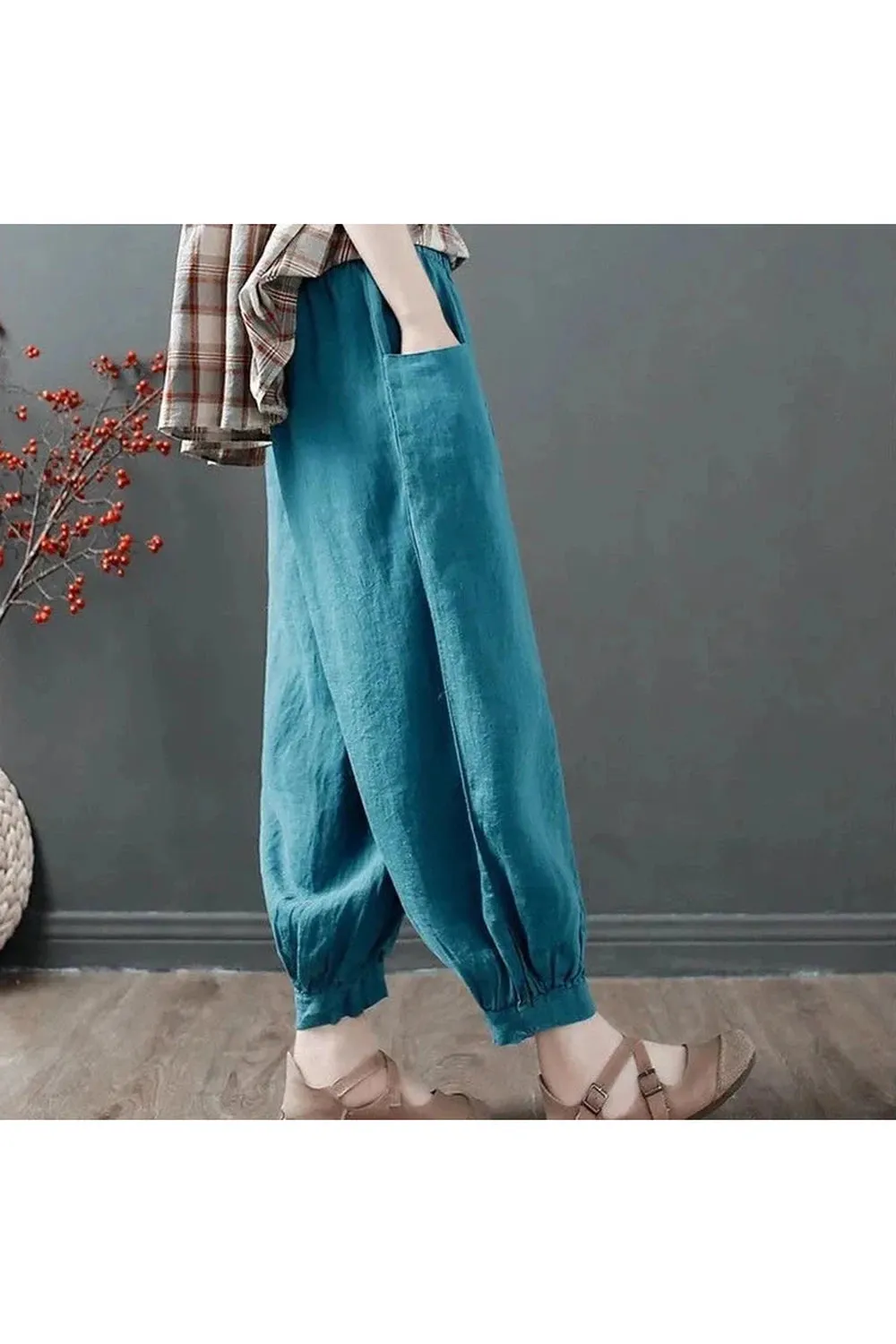 Linen Breeze Ankle Pants