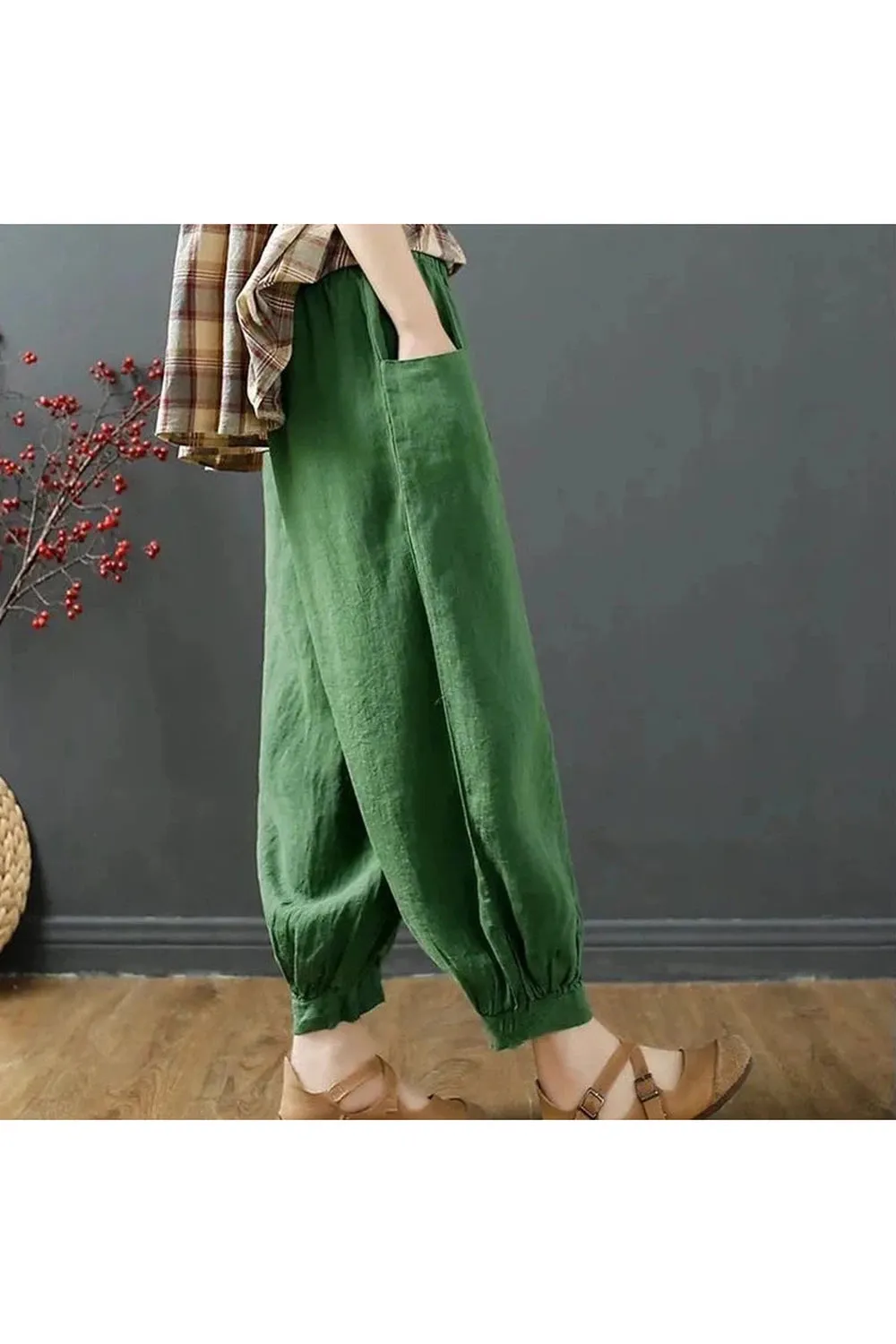 Linen Breeze Ankle Pants