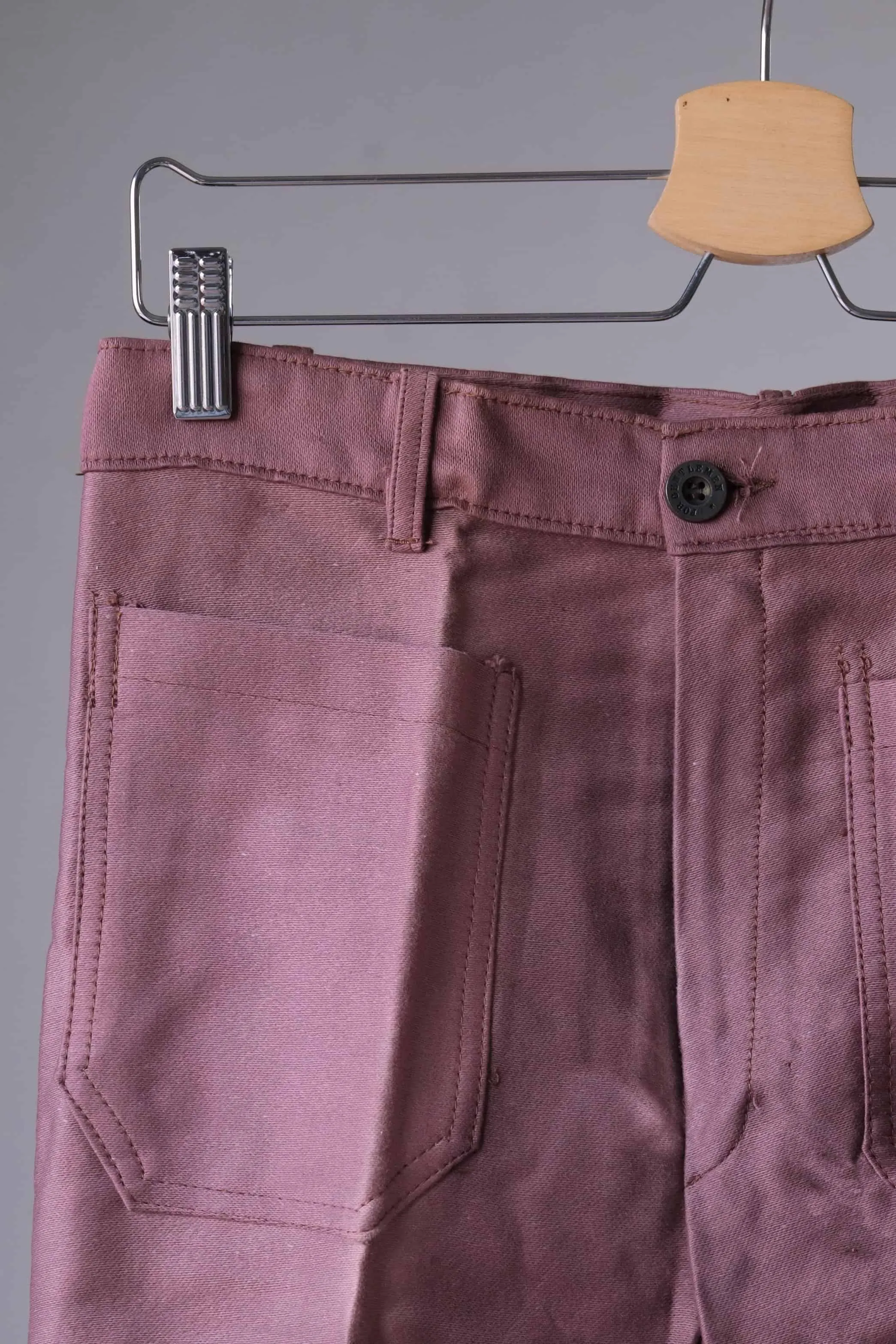 LUCKY PARIS Vintage Wide Leg 70's Brushed Denim Pants
