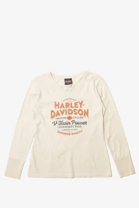 "V-Twin Power Legendary Ride" Harley Davidson long Sleeve T-Shirt (2010s)