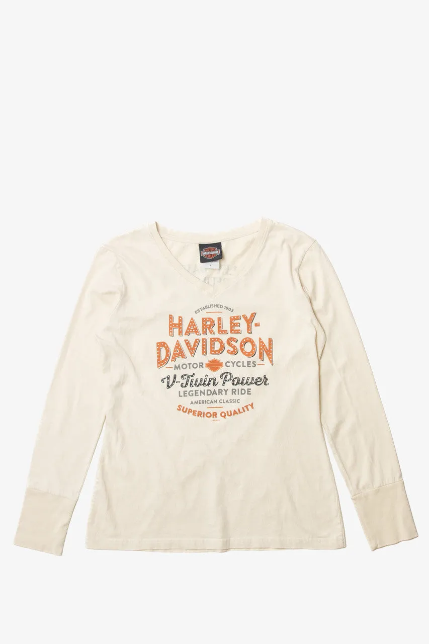 "V-Twin Power Legendary Ride" Harley Davidson long Sleeve T-Shirt (2010s)