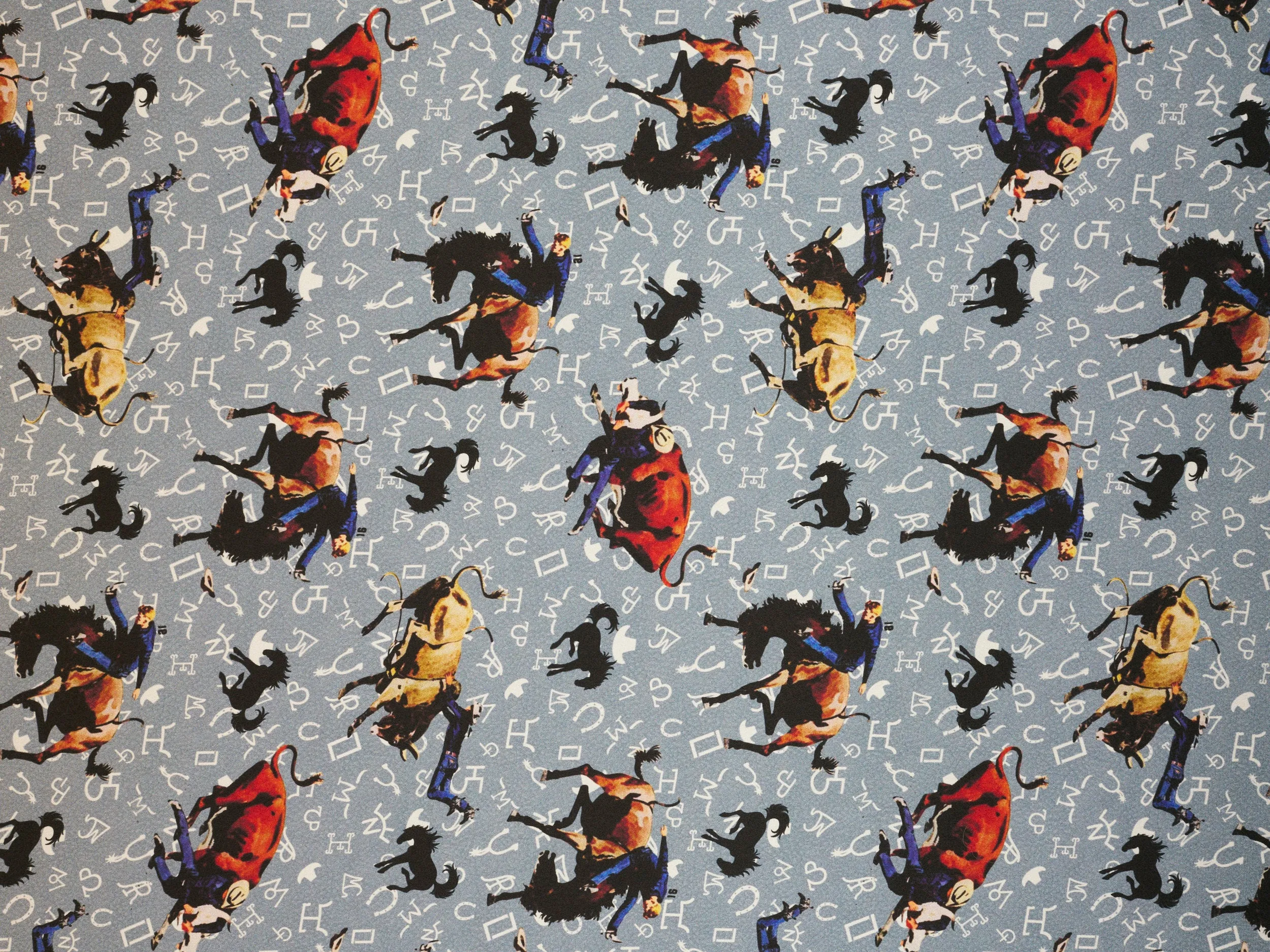 Rodeo and Brands  Silky Satin Charmeuse print - fabric by the yard -  sublimation print