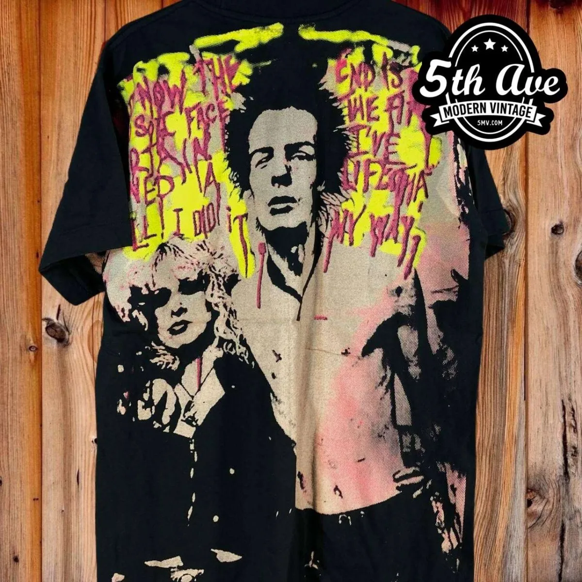 Sid Vicious Sex Pistols Sid & Nancy - AOP all over print New Vintage Band T shirt