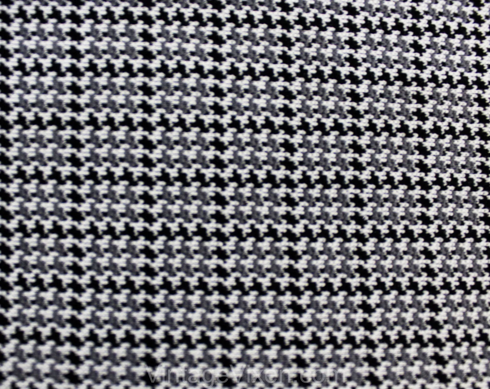 Teen Size 14 Gray Polyester 1960s Pants - Teenage Boys 60s Mod Trouser - Late 60s 70s Deadstock Houndstooth Double Knit - Waist 26 Inseam 29