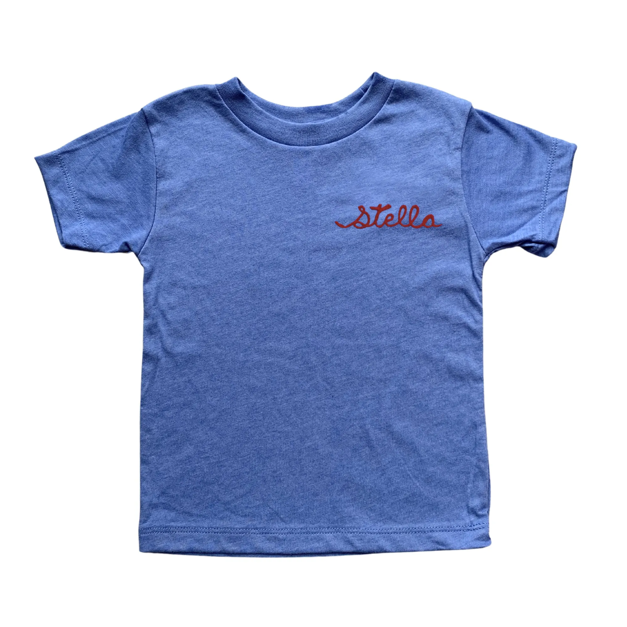 The Kids Chainstitch T-Shirt - Vintage Blue