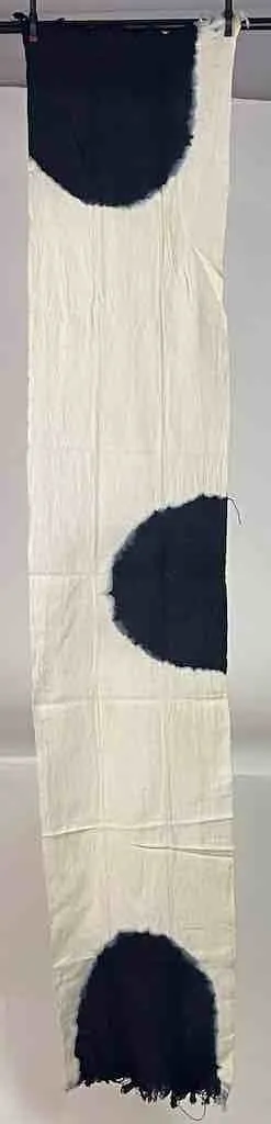 Tiv Indigo Textile Scarf Shawl Table Runner - Modified Stones Design