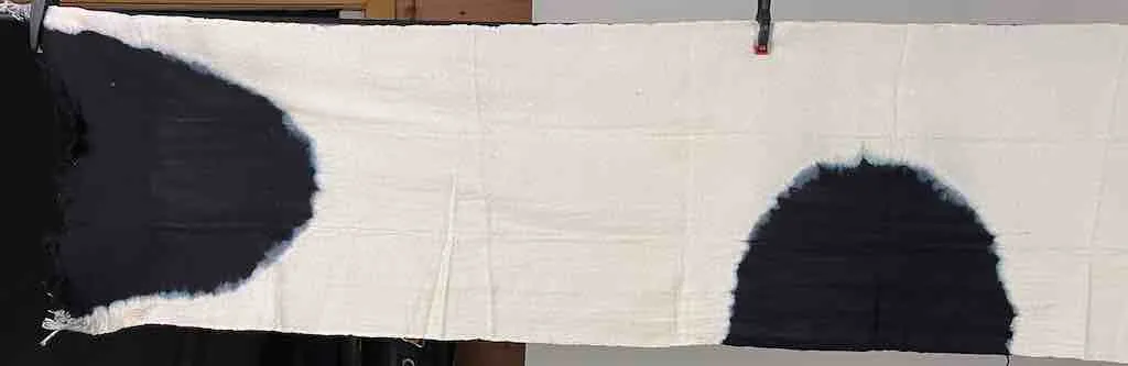 Tiv Indigo Textile Scarf Shawl Table Runner - Modified Stones Design