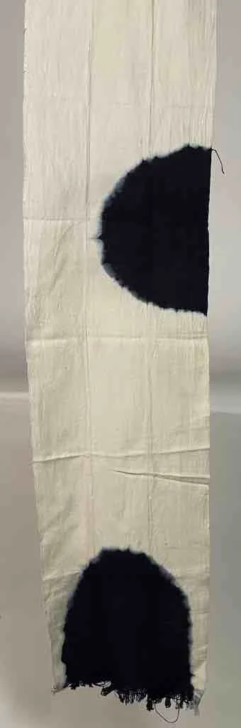 Tiv Indigo Textile Scarf Shawl Table Runner - Modified Stones Design