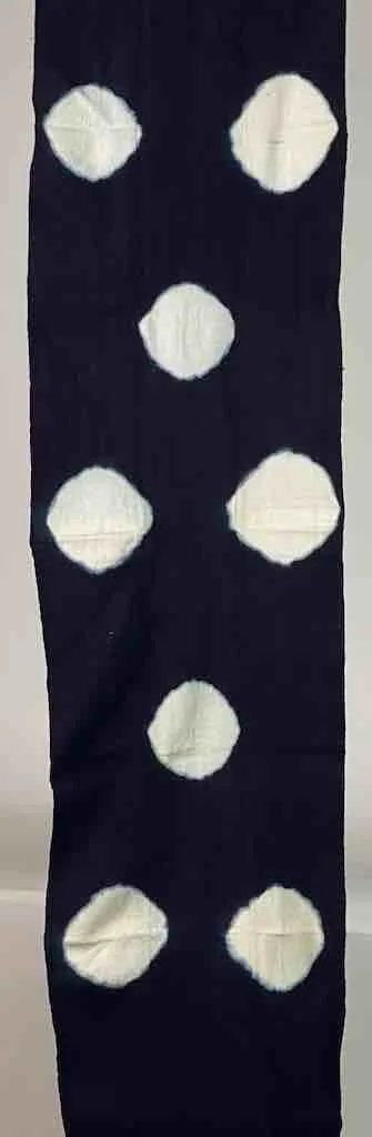 Tiv Indigo Textile Scarf Shawl Table Runner - Stones Design
