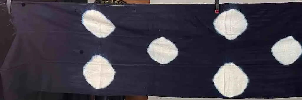 Tiv Indigo Textile Scarf Shawl Table Runner - Stones Design