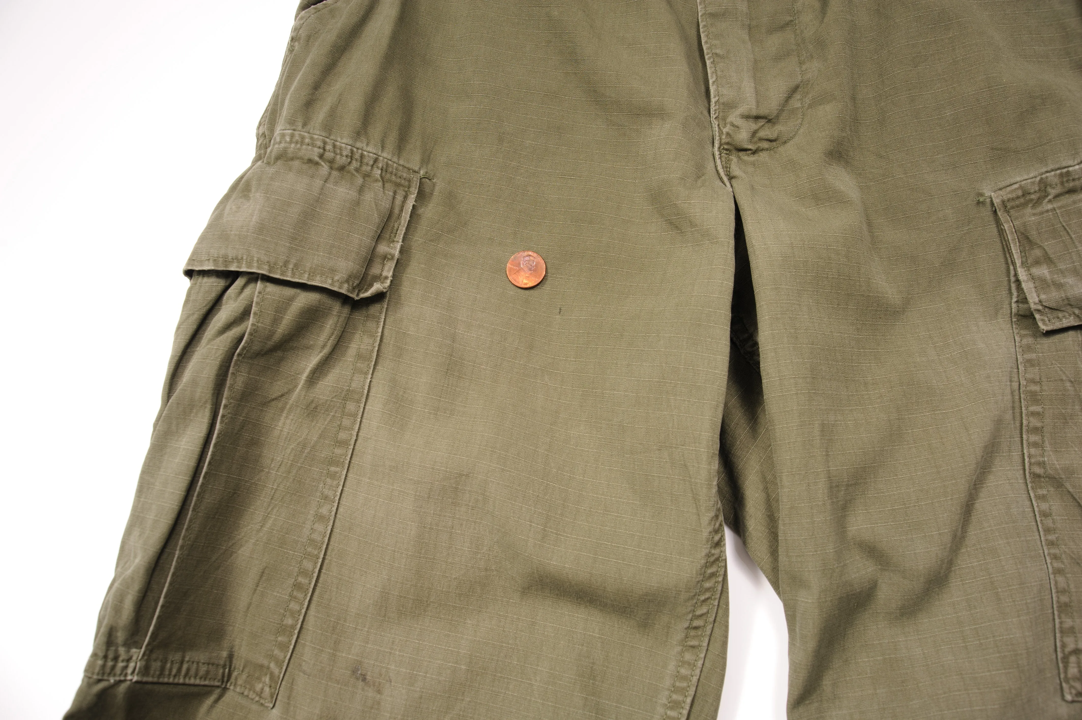 US ARMY FIELD TROUSERS PANTS RIP STOP POPLIN 1969 VIETNAM WAR SIZE 30X32 SMALL LONG