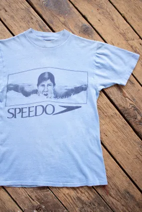 Vintage 1970s Light Blue Speedo Swim Tee - XS/SM