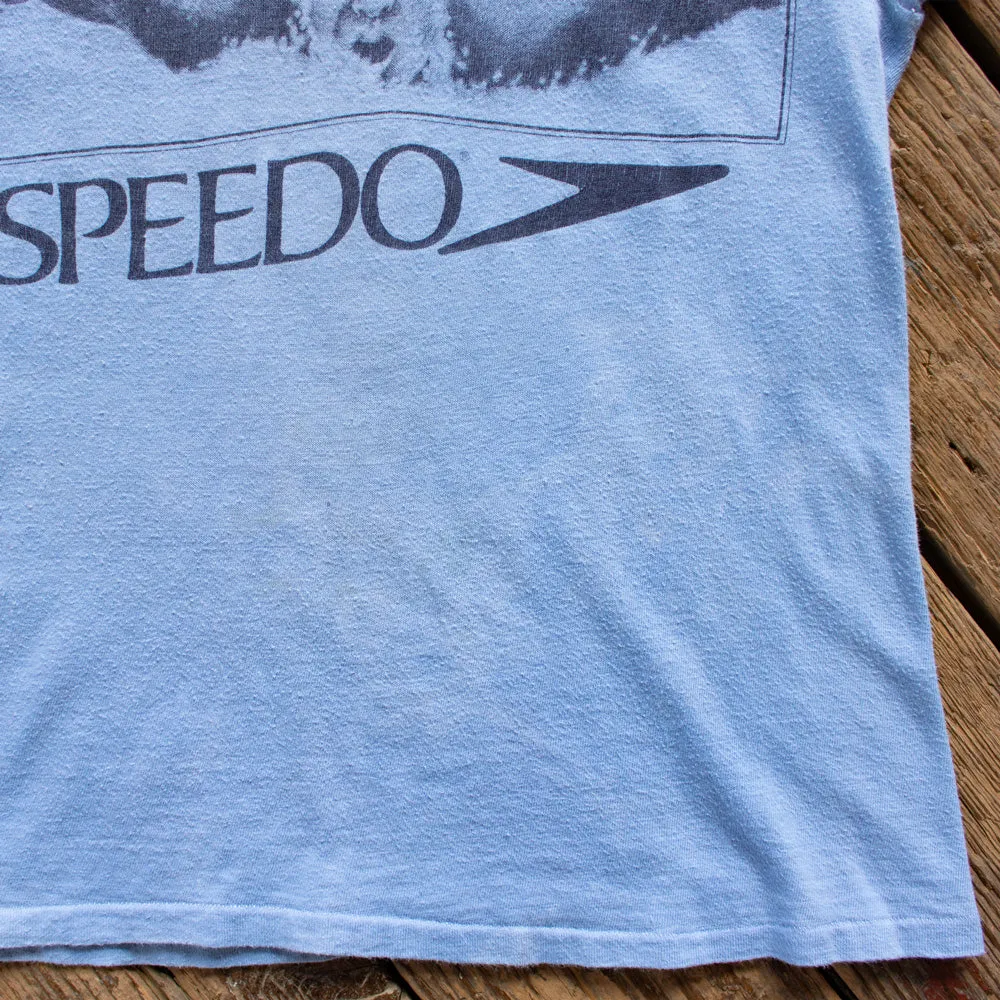 Vintage 1970s Light Blue Speedo Swim Tee - XS/SM