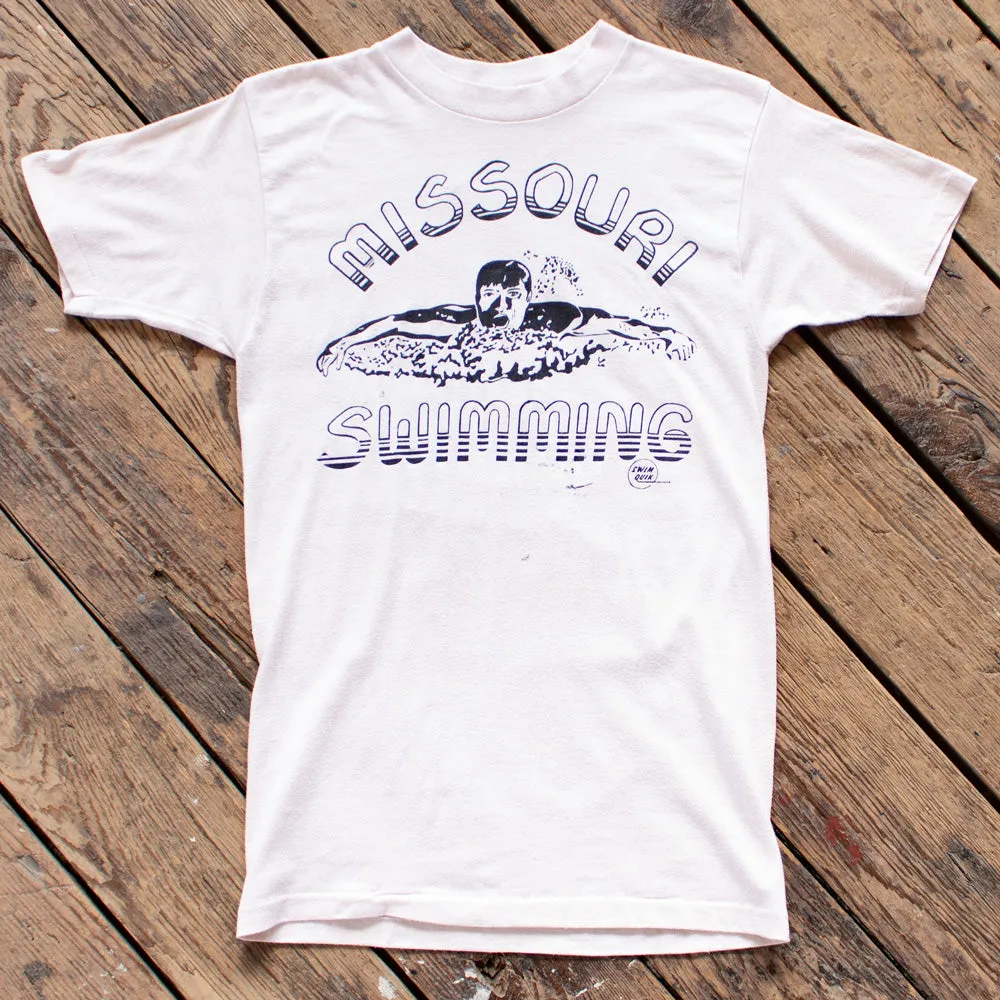 Vintage 1970s Missouri Swimming Tee - SM