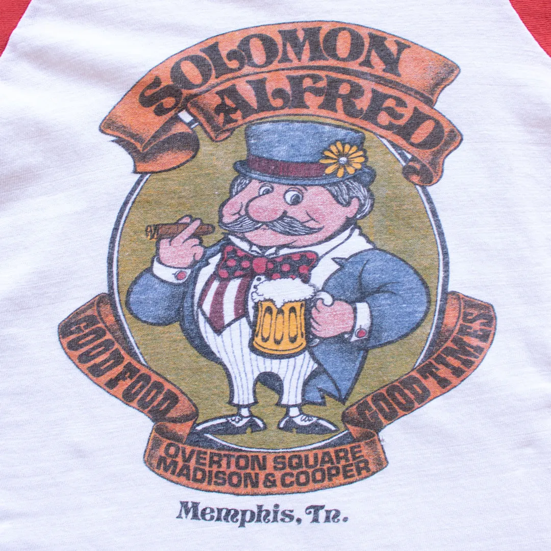 Vintage 1970s Solomon Alfred Memphis Raglan Tee - Medium