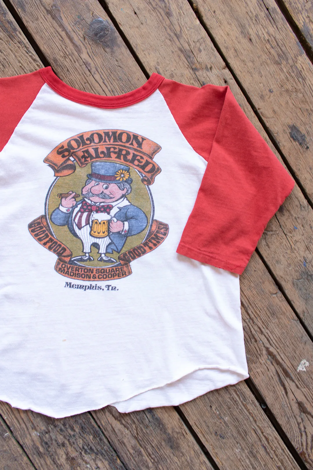 Vintage 1970s Solomon Alfred Memphis Raglan Tee - Medium