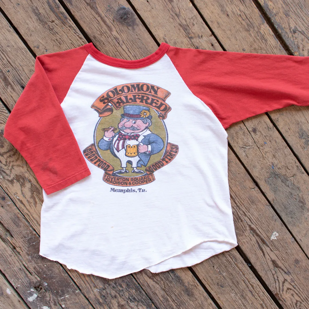 Vintage 1970s Solomon Alfred Memphis Raglan Tee - Medium