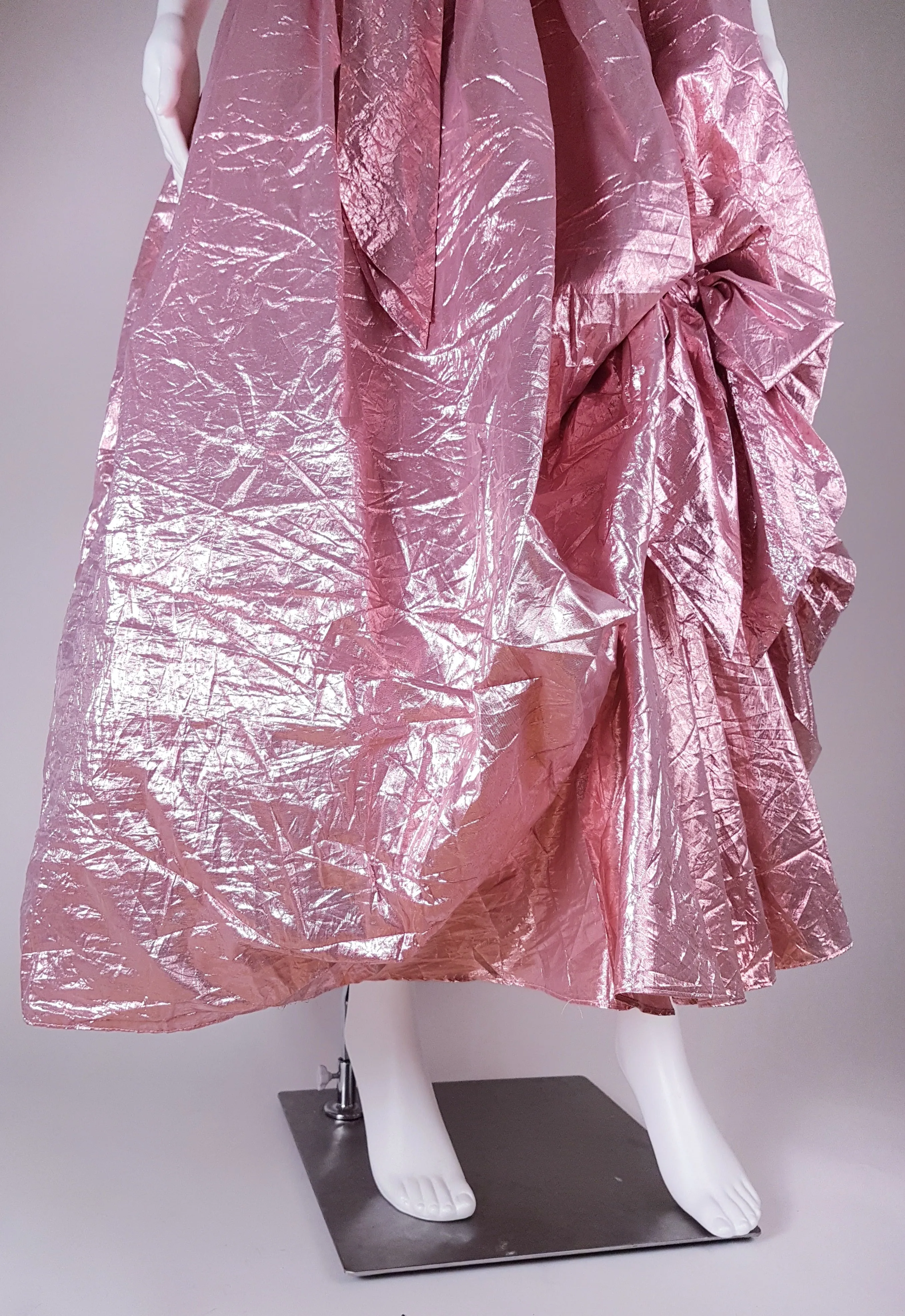 Vintage 80's | Stunning Metallic Pink Strapless Dress by Eletra TD4