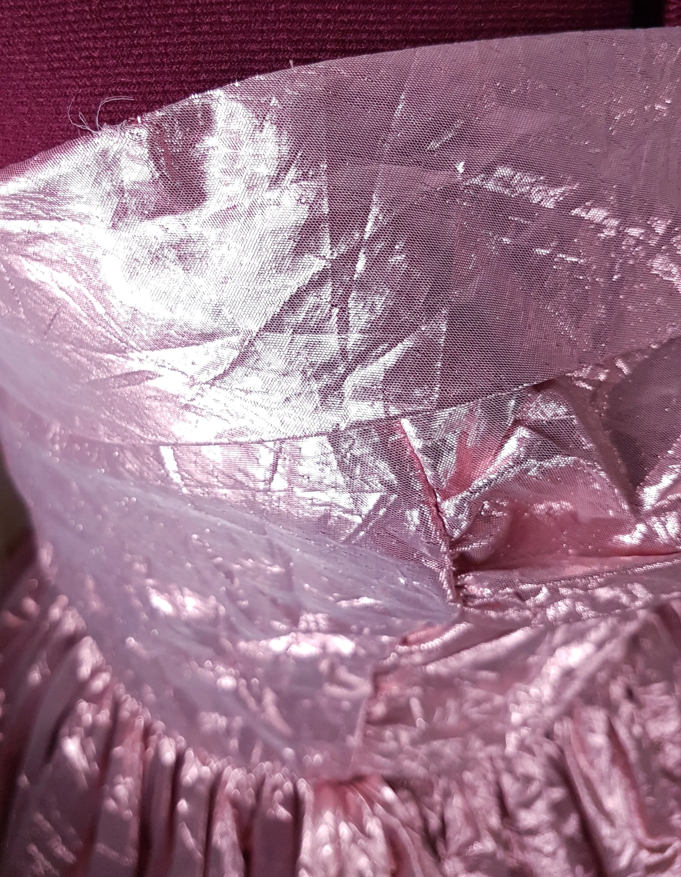 Vintage 80's | Stunning Metallic Pink Strapless Dress by Eletra TD4