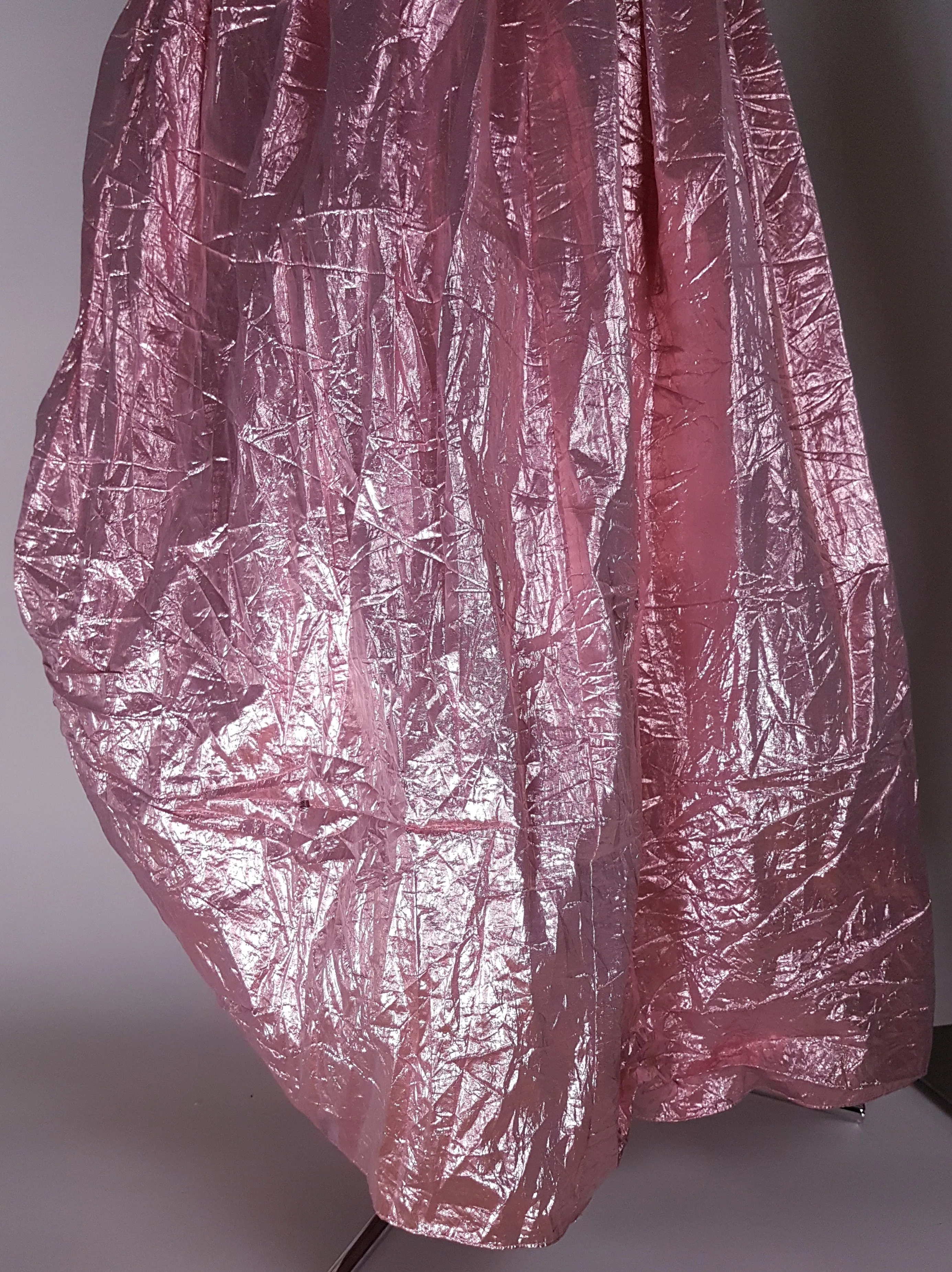 Vintage 80's | Stunning Metallic Pink Strapless Dress by Eletra TD4