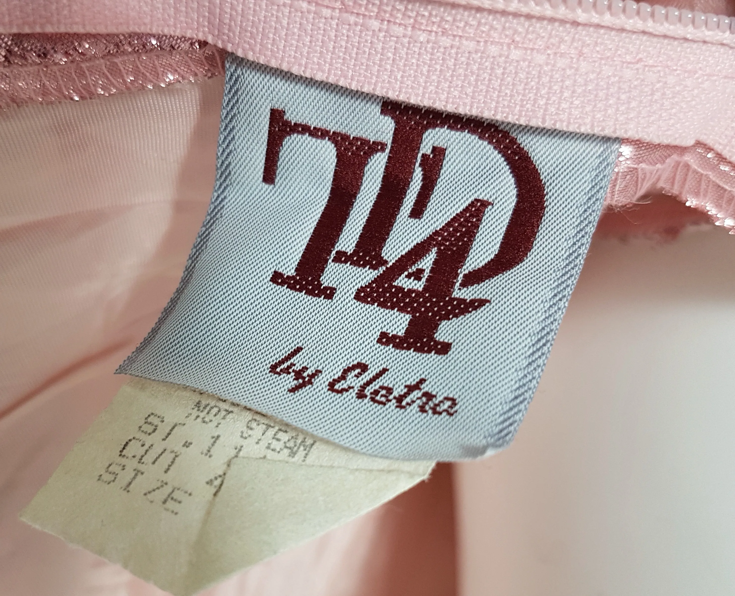 Vintage 80's | Stunning Metallic Pink Strapless Dress by Eletra TD4