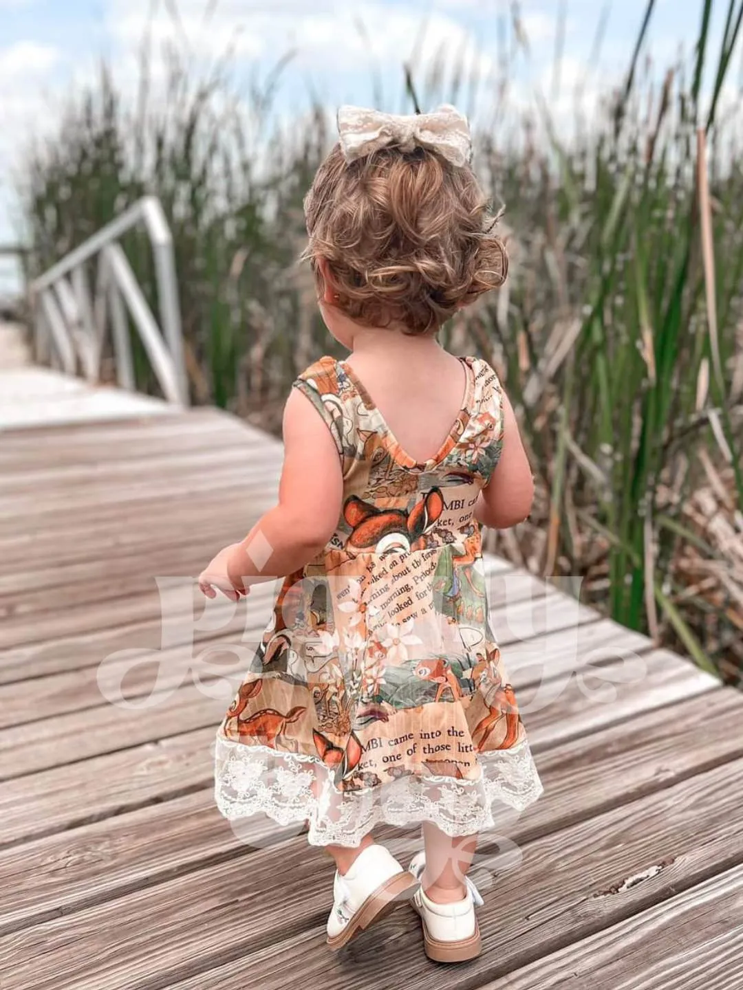 Vintage Deer Lace Dress