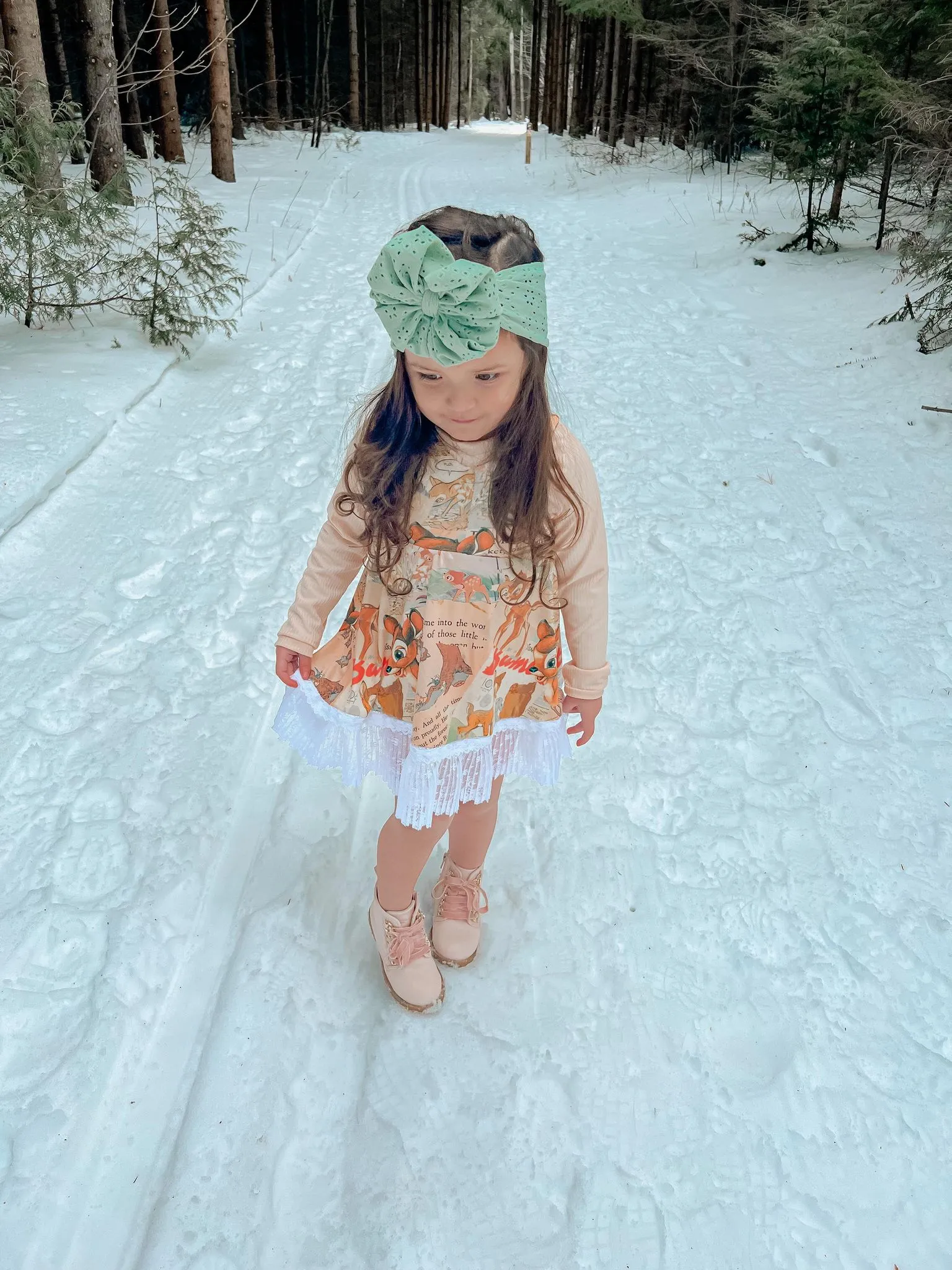 Vintage Deer Lace Dress