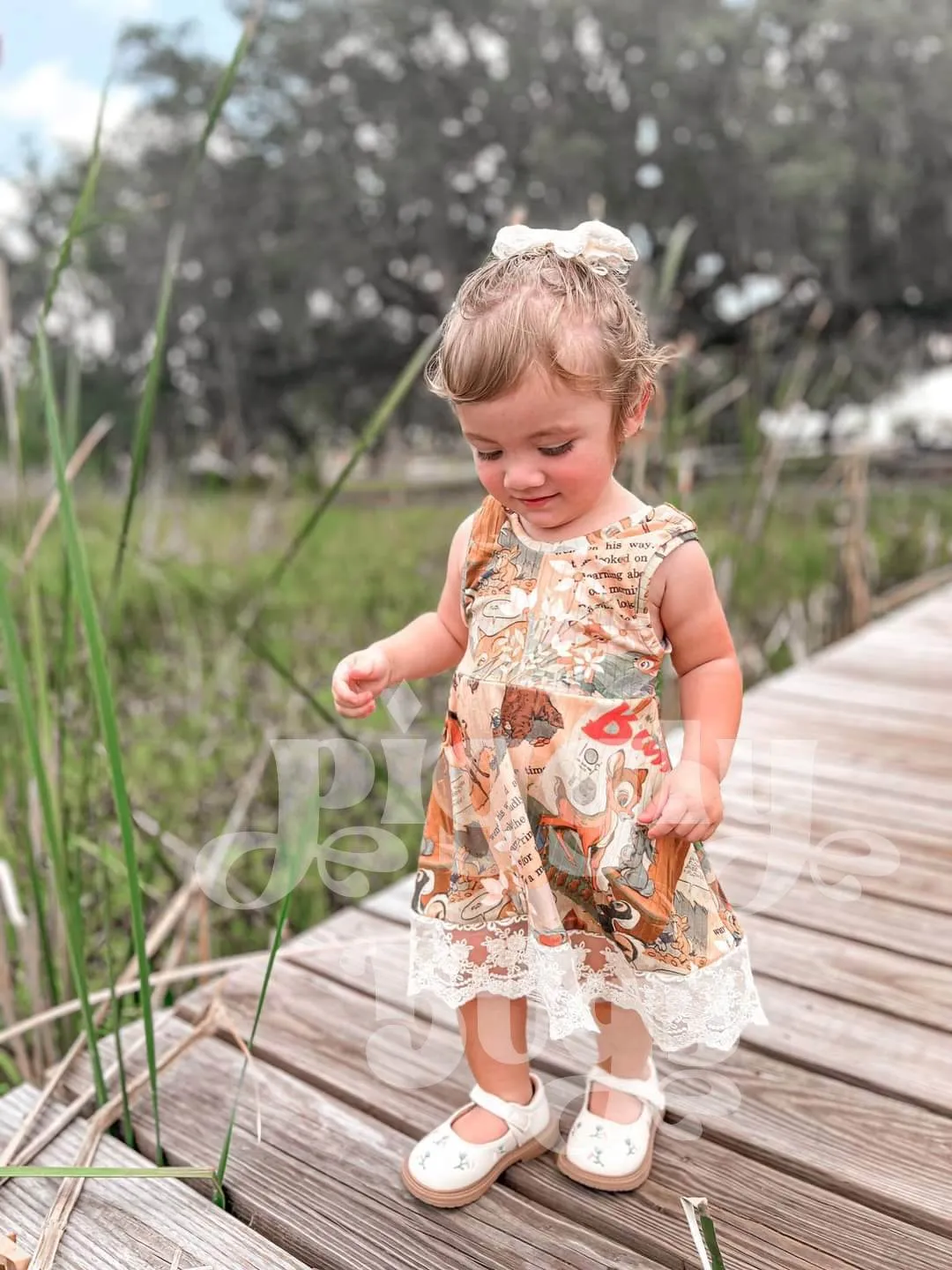 Vintage Deer Lace Dress