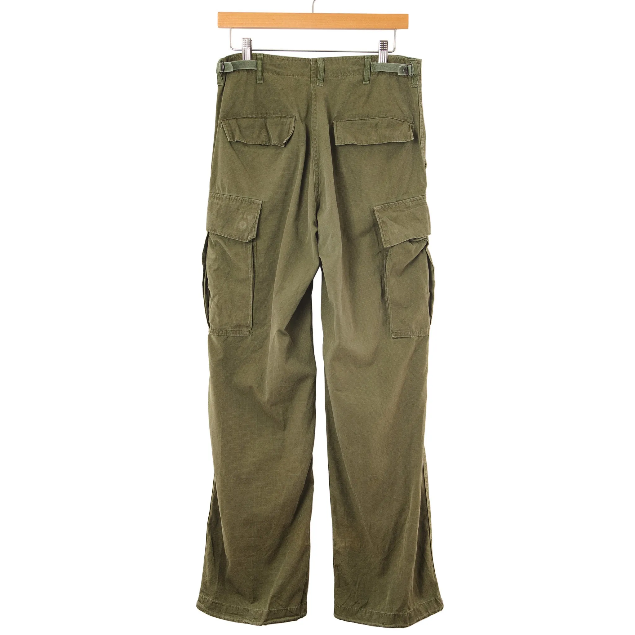 VINTAGE US ARMY FIELD TROUSERS PANTS RIP STOP POPLIN 1969 VIETNAM WAR SIZE 30X32 SMALL LONG