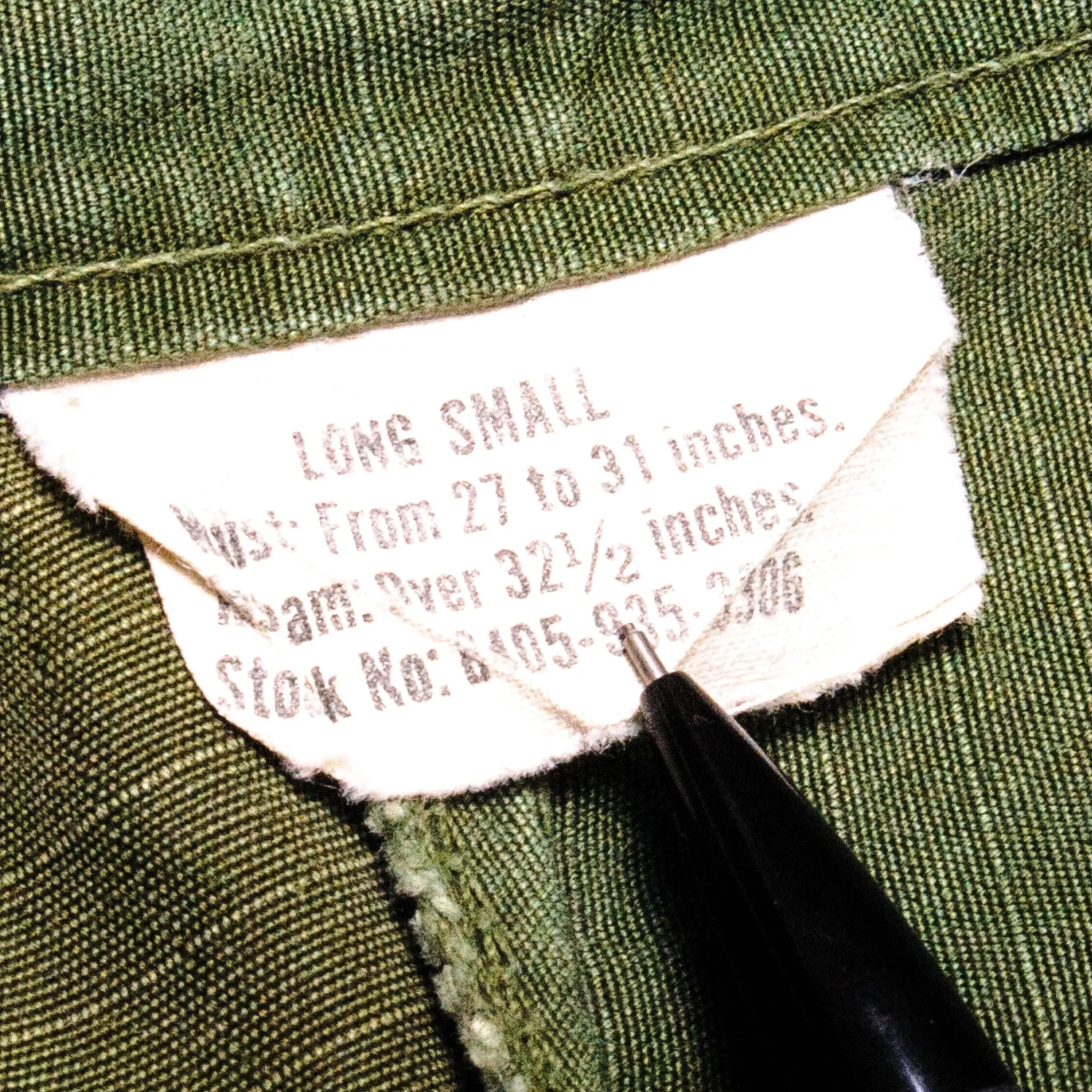 VINTAGE US ARMY FIELD TROUSERS PANTS RIP STOP POPLIN 1969 VIETNAM WAR SIZE 30X32 SMALL LONG