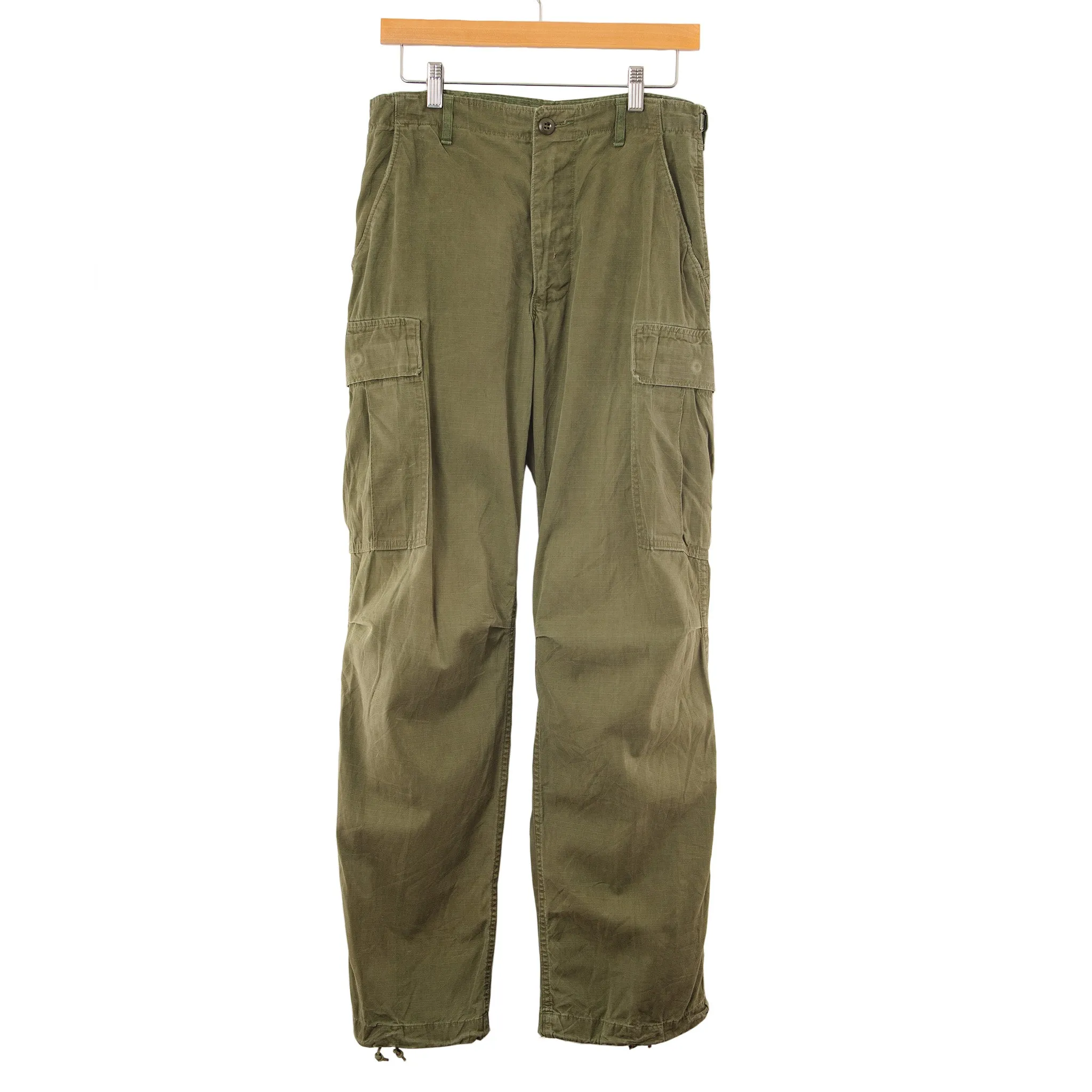 VINTAGE US ARMY FIELD TROUSERS PANTS RIP STOP POPLIN 1969 VIETNAM WAR SIZE 30X32 SMALL LONG