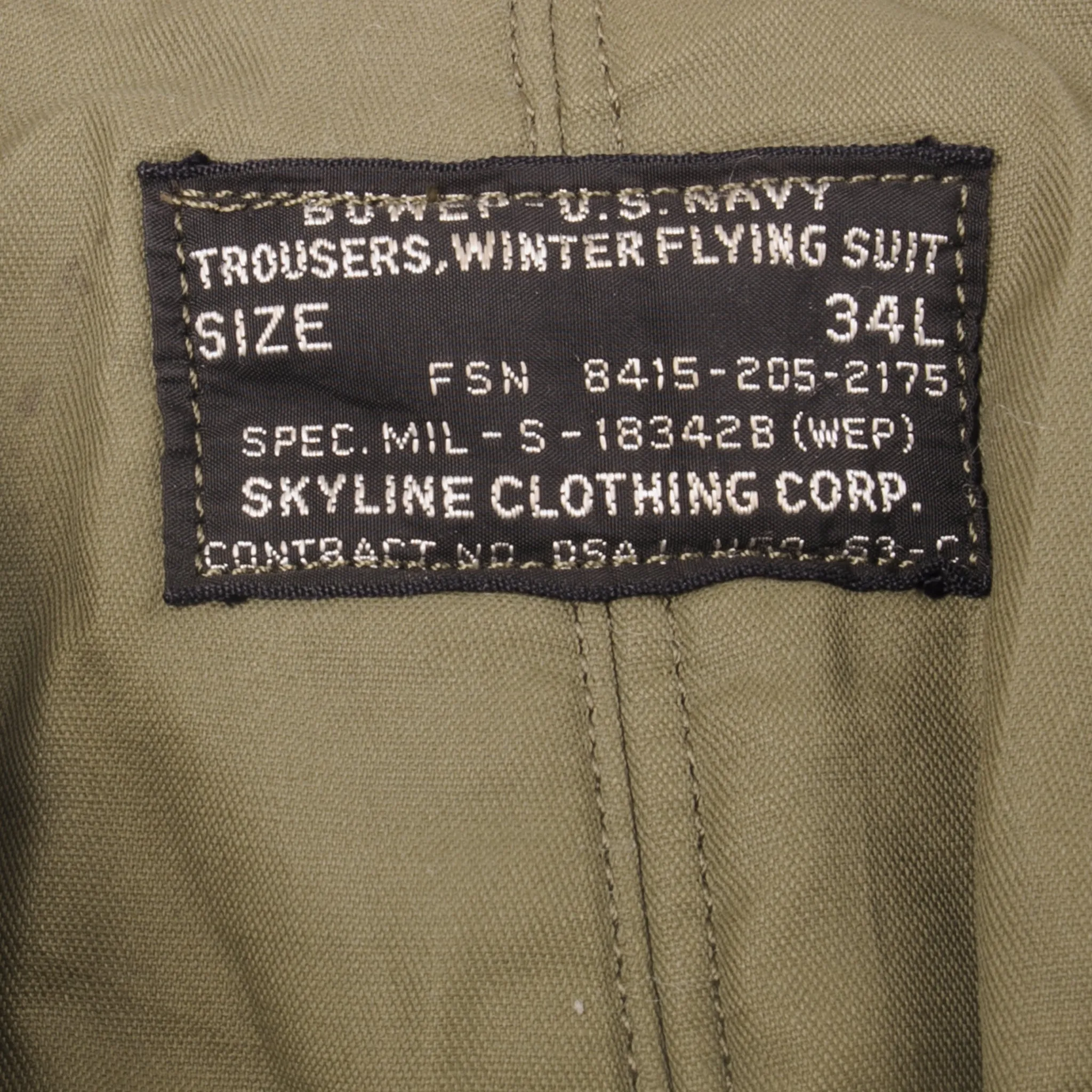 VINTAGE USN FLIGHT SUIT TROUSERS PANTS VIETNAM WAR 1963 SIZE 34X32