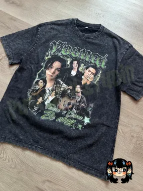 Yoongi Acid Wash Graphic Tee Pick(3-4 weeks processing) READ DESCRIPTION